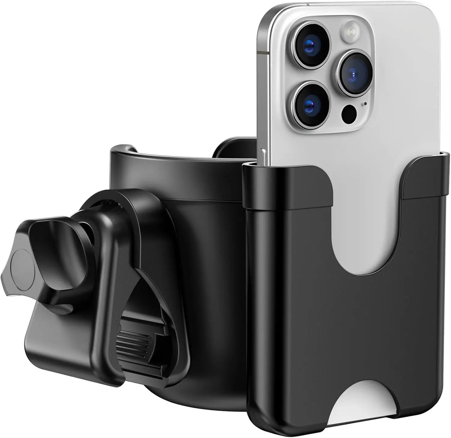 

Universal Cup Holder with Phone Slot for Walker Stroller Wheelchair Bike Scooter
