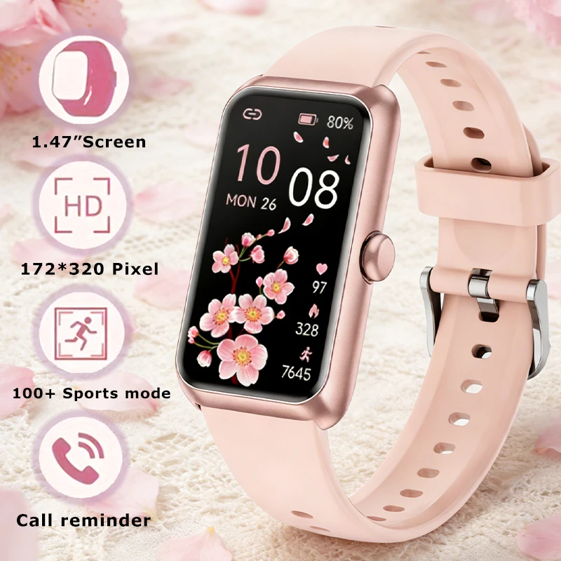 

Новые умные часы LIGE с полным сенсорным экраном для женщин, напоминание о звонках, женский браслет, спортивный фитнес-браслет, монитор сердечного ритма, женские умные часы