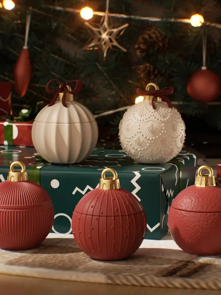 Forma Silikonowa Jesmonit Beton Świeca w Słoiczku Twinkle Bauble 4 oz Forma do Napełniania Świec Dekoracja Świąteczna Domu — 2