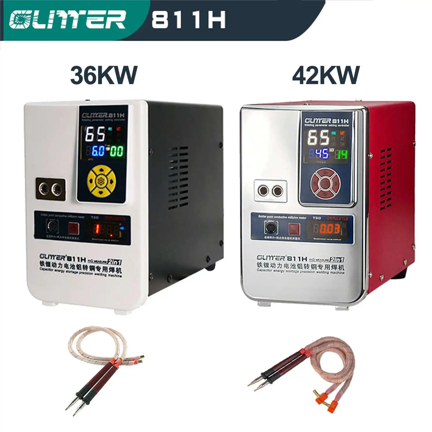 

GLITTER 811H Industrial Energy Storage Spot Welder with Real-Time Monitoring High Pulse Power 42KW/36KW Resistance Measurement