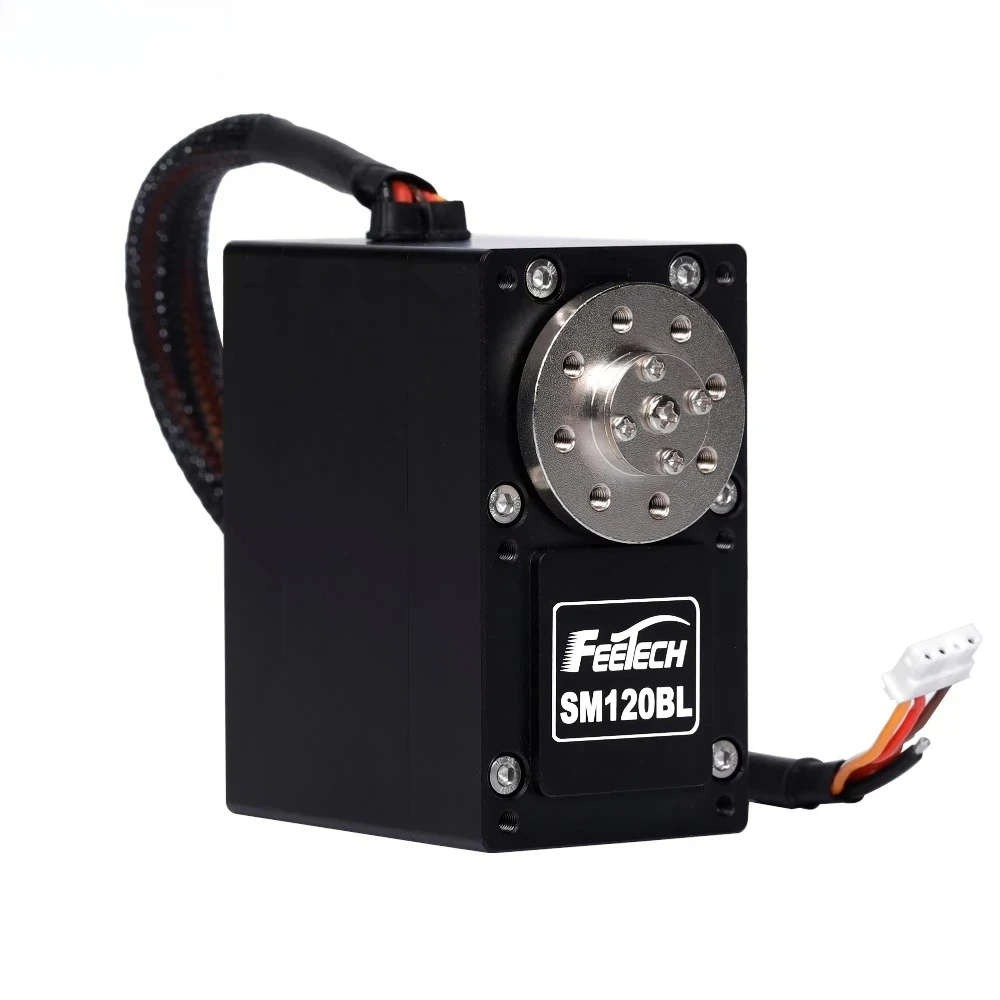 

Feetech SM120BL 24 В 120 кг Сервопривод последовательной шины RS485 с высоким крутящим моментом и положением обратной связи в реальном времени для робота-гуманоидного робота