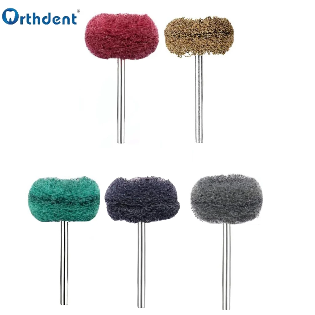 50Pcs Dental Polishing Brush Wheel Rotary Tools 2.35mm HP Shank Wool Goat Cotton Mini Drill Abrasive Brush For Dremel Rotary