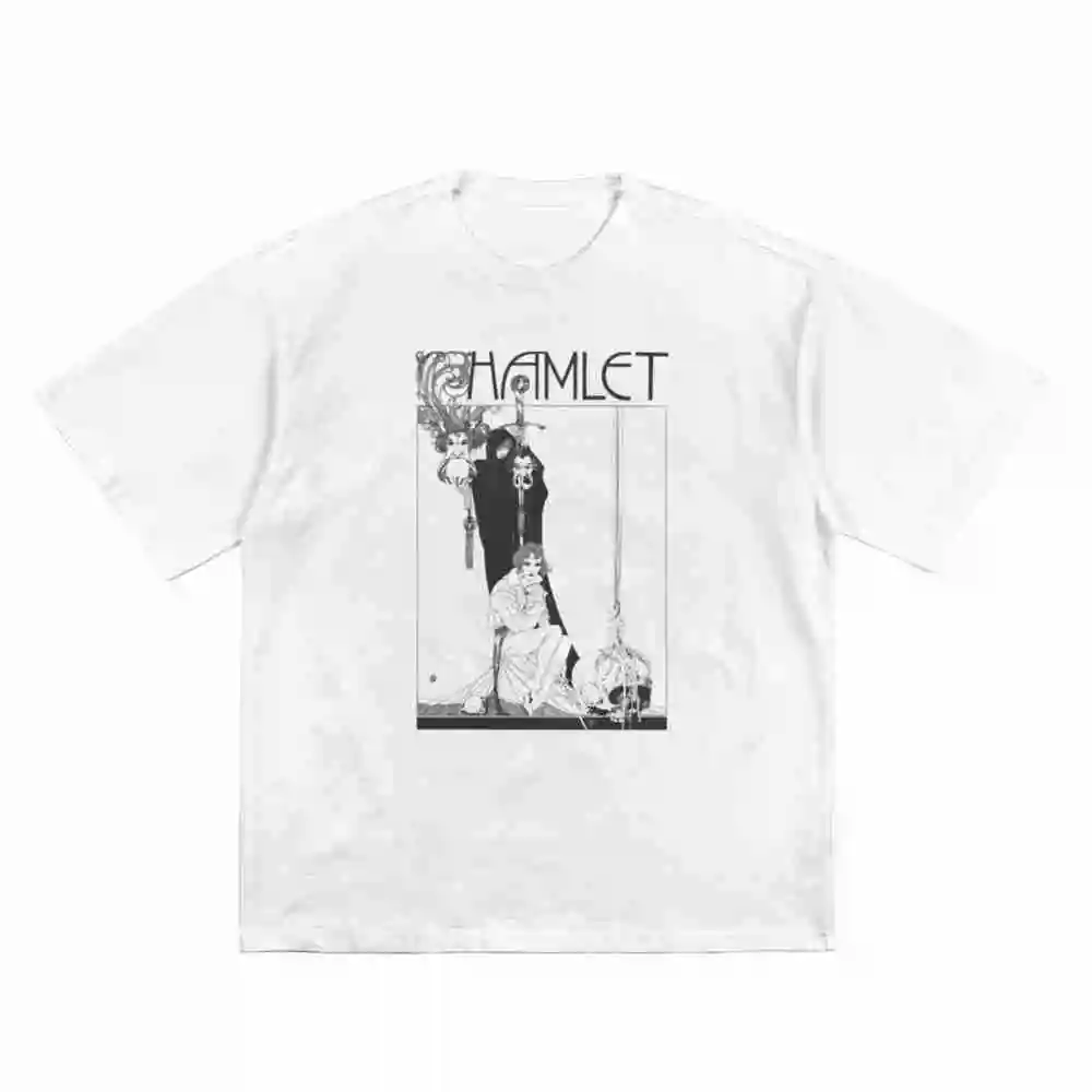 Hamlet John Austen Art Illustration Shakespeare Short Sleeve Tee 100% Cotton T-Shirt