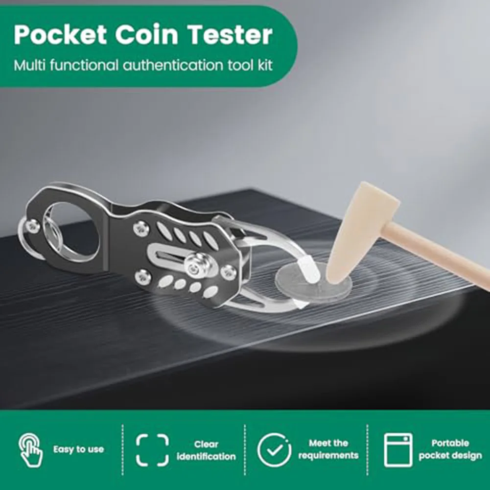 Fenteer Pinger Kit De Prueba De Monedas De Oro Y Plata – Herramienta Portátil Por Resonancia Para Coleccionistas