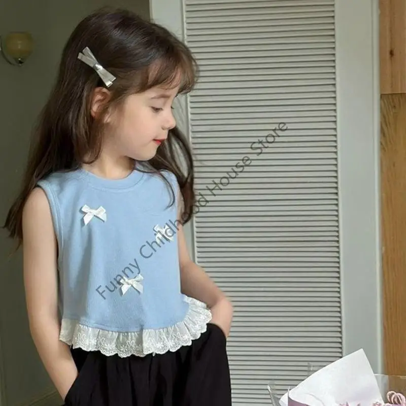 D0LA Lovely Bowknot Design Girls Short Top Top Top и удобная одежда D0LA Lovely Bowknot Design Girls Short Top Top Top и удобная одежда