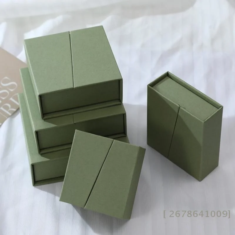 صندوق مجوهرات مغناطيسي مزدوج الفتح مكون من قطعة واحدة، صندوق تغليف ملحقات ممتاز، علبة هدايا مجوهرات متخصصة [YY33]