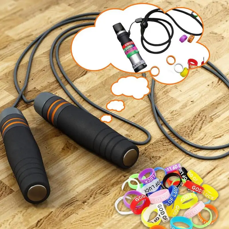 Silicone Bands 20pcs Racket Rings For Fishing Rods Decorative Elastic Band Rubber Rod Stopper Small Rod Wraps For Slingshot