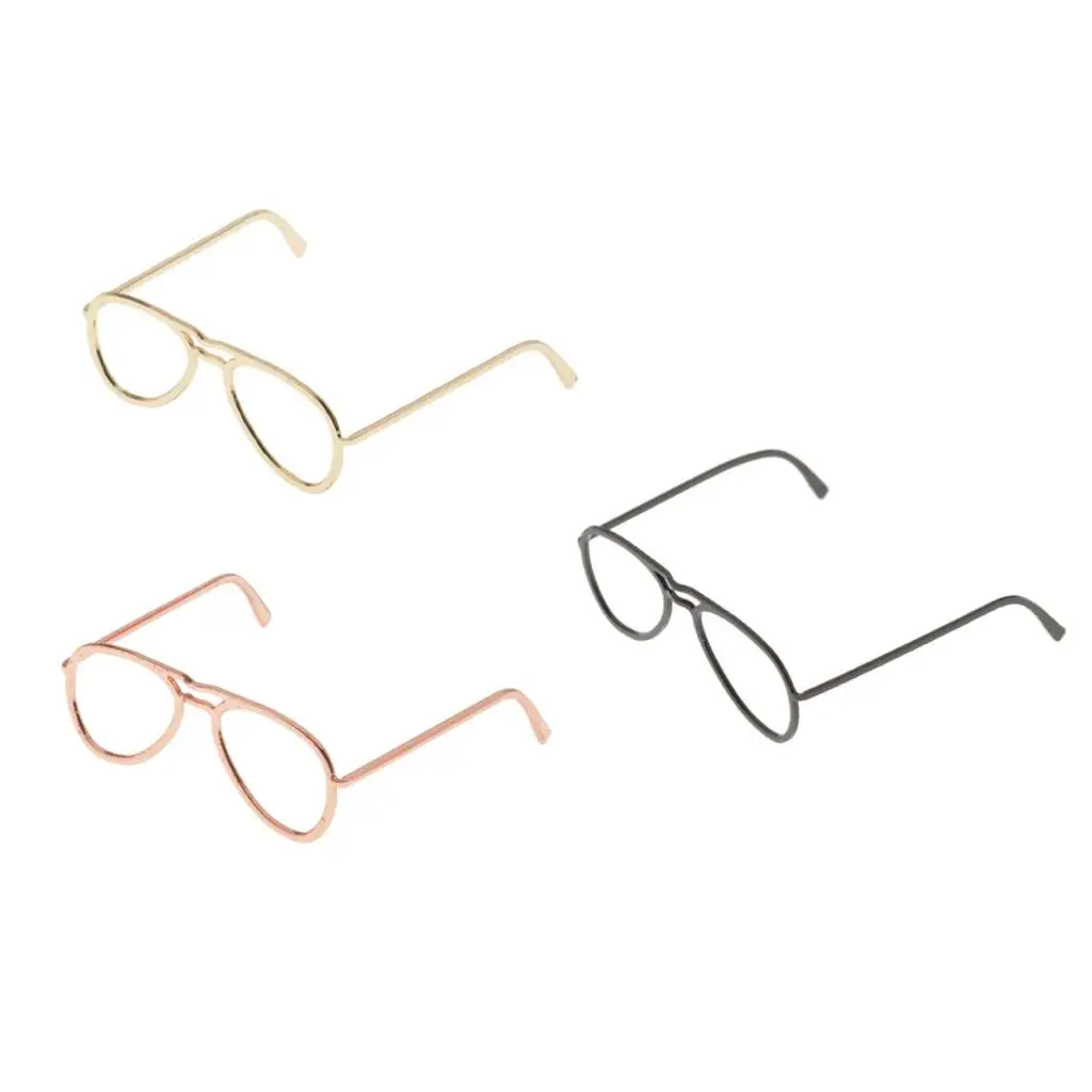 1/6 Oblate Frame Lensless Retro Cool Doll Glasses Frame for 12 Inch TC Dragon