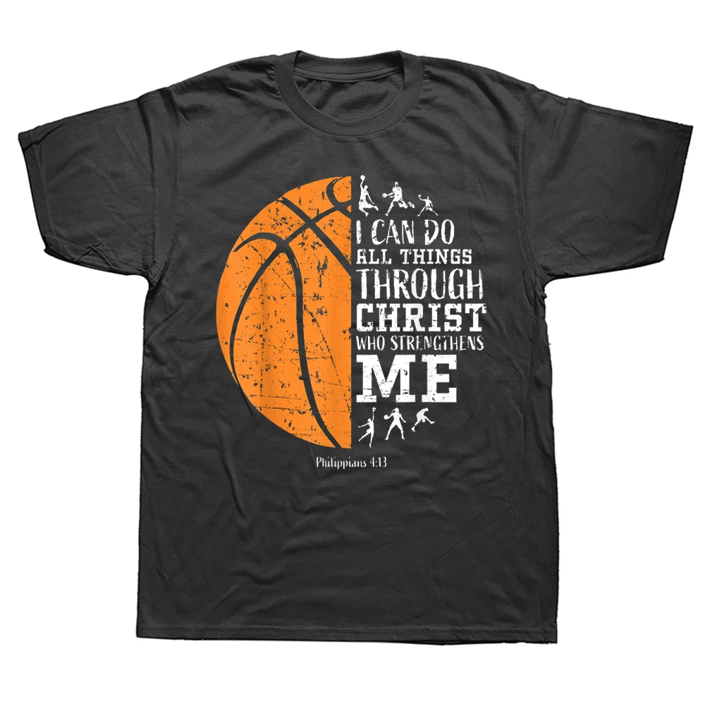 

Christian Basketball Religious Gifts T Shirts Graphic Cotton Streetwear Short Sleeve Birthday Summer Style T-shirt Mens Clothing