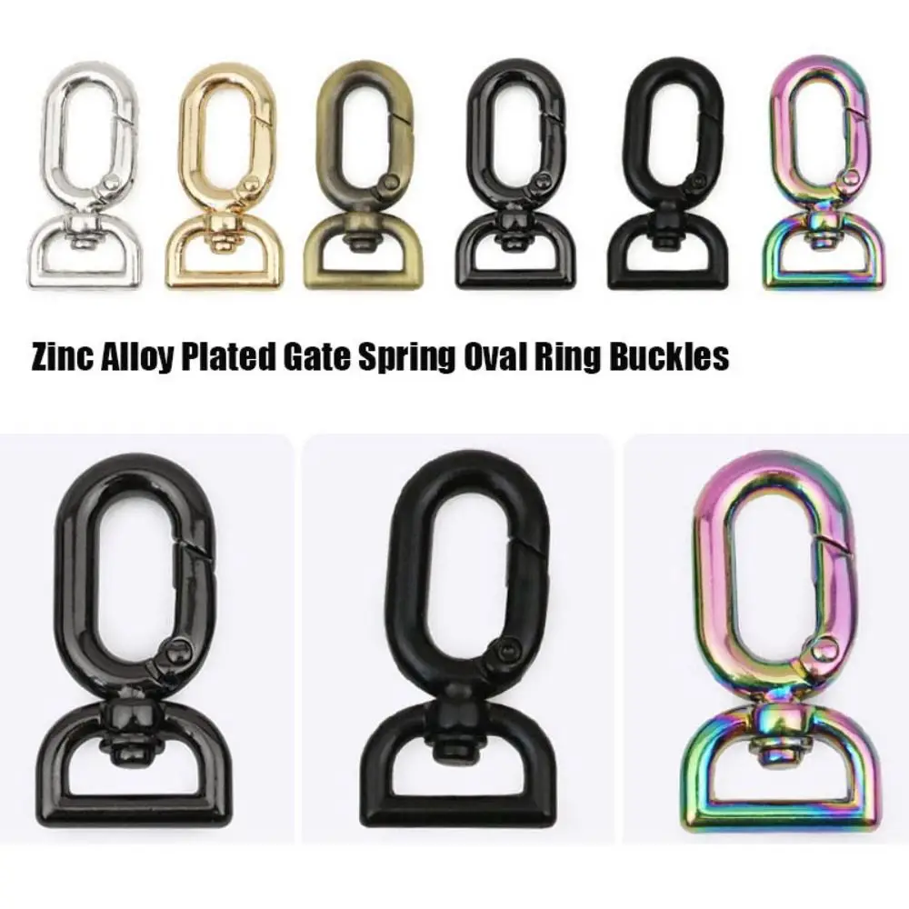 Zinc Alloy Plated Gate Buckle High Quality Multicolors 10/12mm Purses Handbags Carabiner Snap Hooks Outdoor Tool