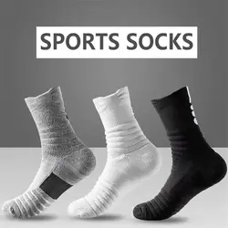 3 Pairs Anti-slip Football Socks Men Women Cotton Soccer Sock Long Tube Sport Basketball Cycling Socks Towel Running Socks 39-45