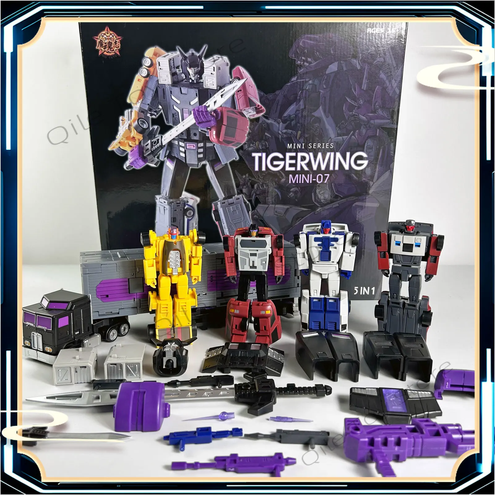 

В наличии Трансформированные игрушки 5IN1 МГц MH-MINI-07 Mini07 Игрушки TIGERWING Motormaster Menasor Breakdown Wildrider Фигурка