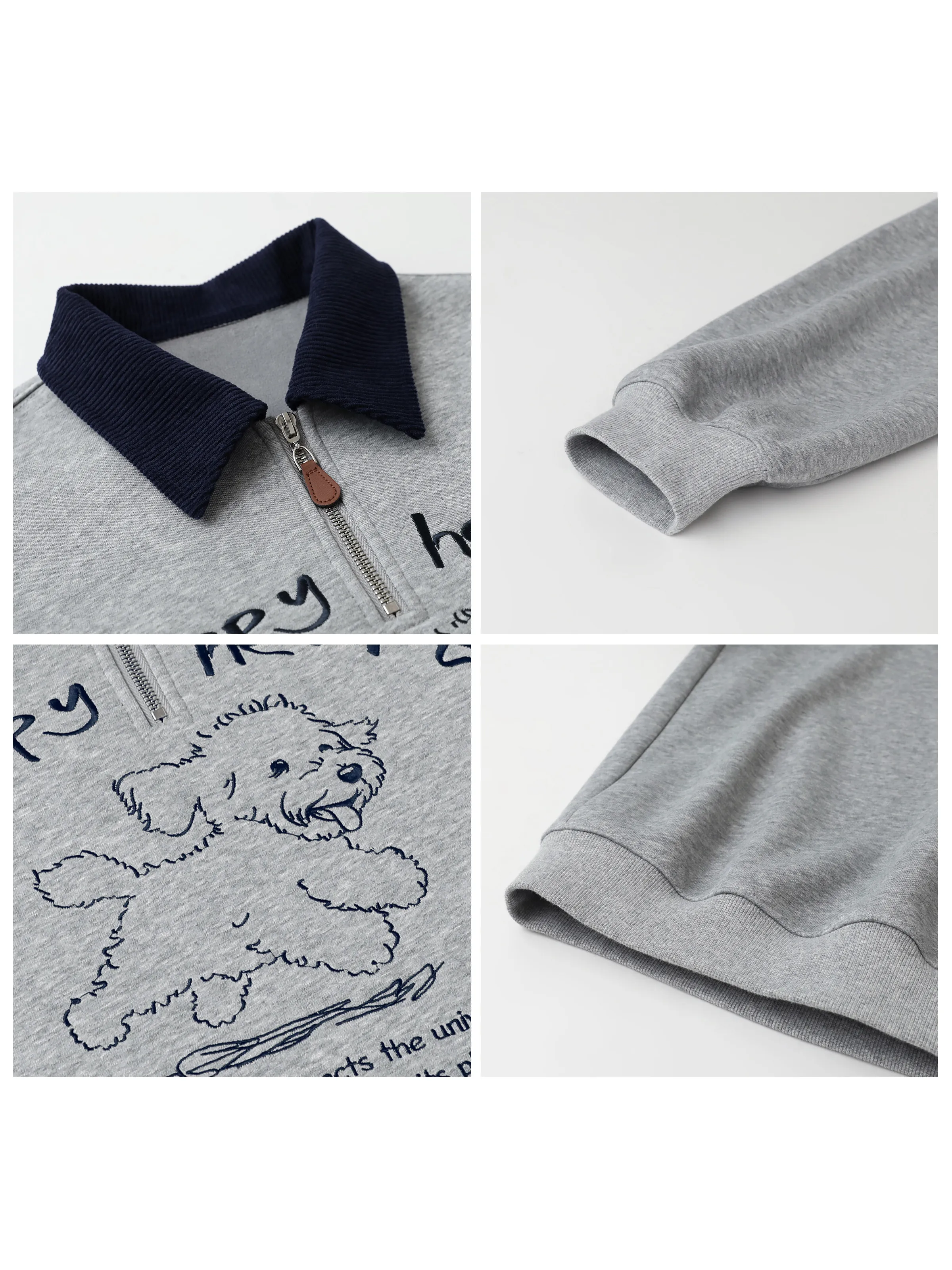 CHIC VEN Nieuwe Vrouwen Sweatshirts Casual Losse Polo Kraag Hond Borduren Fluwelen Pluche Warme Vrouwelijke Top Trui Herfst Winter 2025