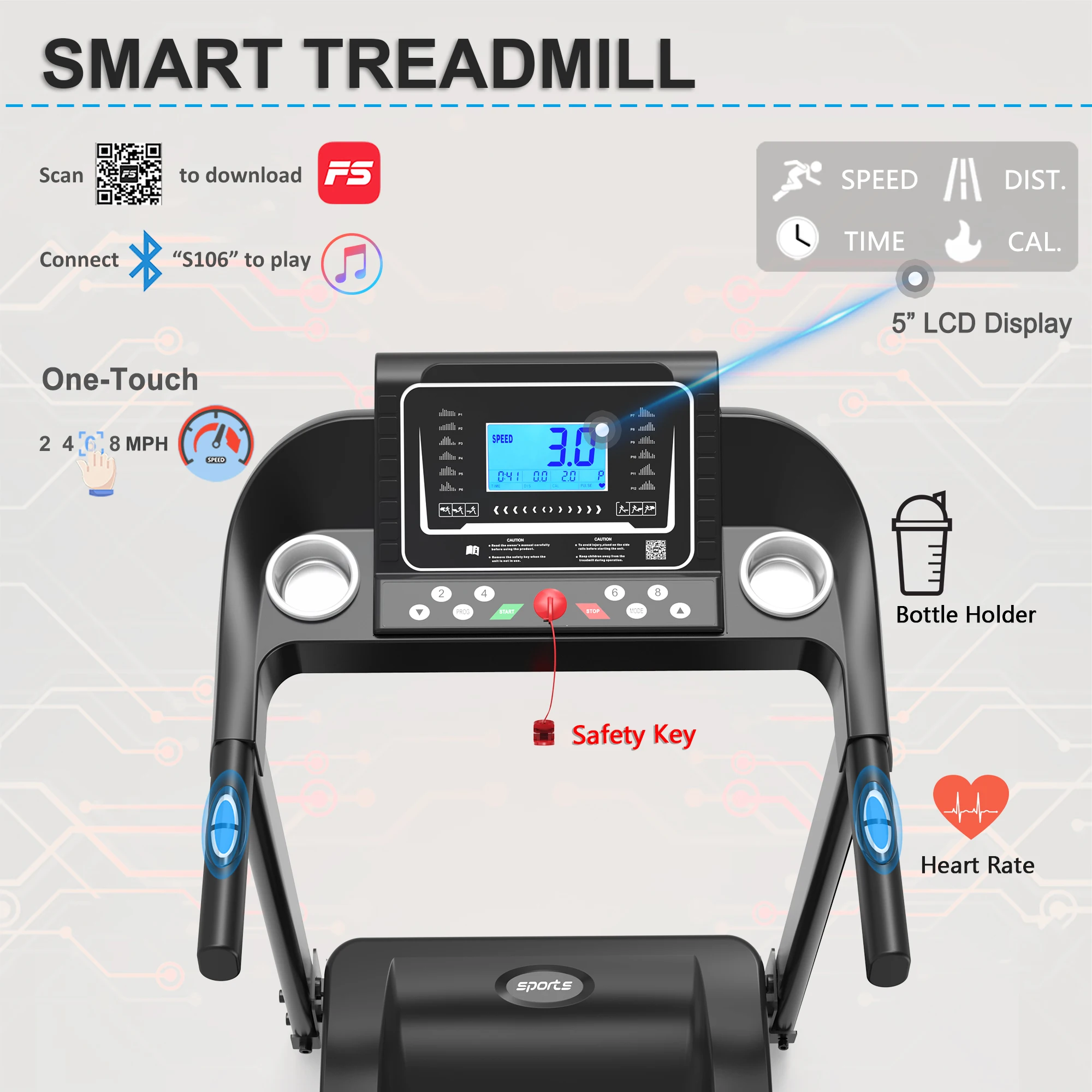 NEW Folding Treadmills Walking Pad Treadmill for Home Office -2.5HP Walking Treadmill  Capacity Treadmill for Walking Running