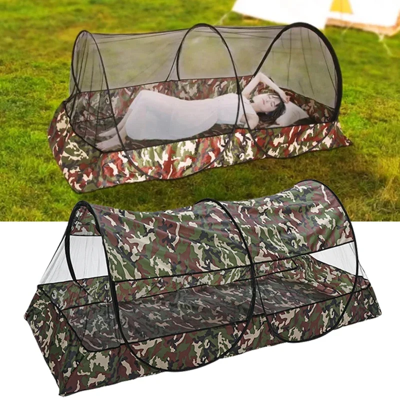 Waterproof Camping Mosquito Net Tarp Tents Travel Folding Portable for Trips Outdoor Garden Single-door Dormitory Anti-mosquito