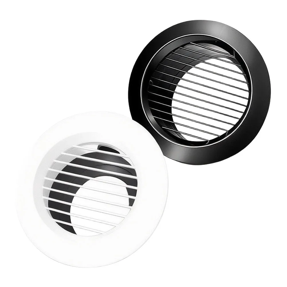 Black 5 Inch Ceiling Grille Dust for proof Filter Secure Side Latches Abs Plastic Construction Washable Nylon Mesh