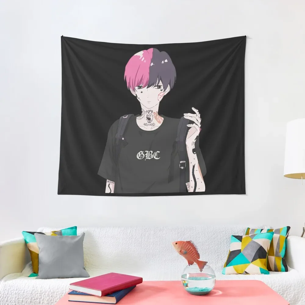 LIL PEEP ANIME Tapestry Decorative Wall Murals Decor For Room Funny Carpet Wall Tapestry