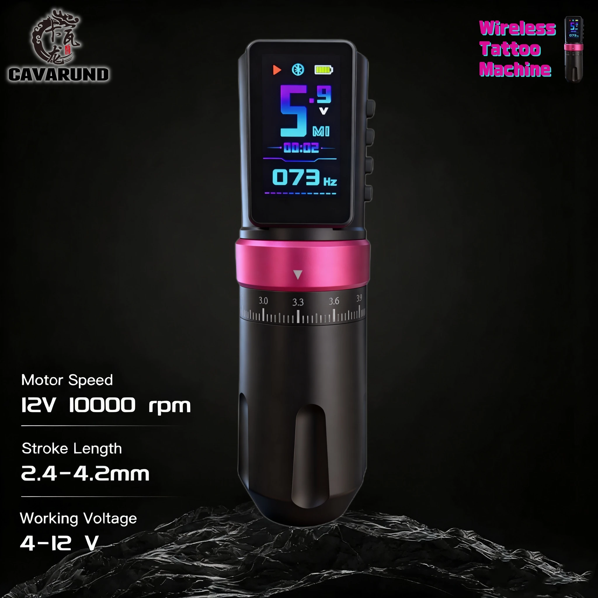 

NEW TANG Wirless Tattoo Machine Pen 2.4-4.2mm Adjustable Stroke With Powerful Custom Motor for Makeup Microplasty Pen For Tattoo