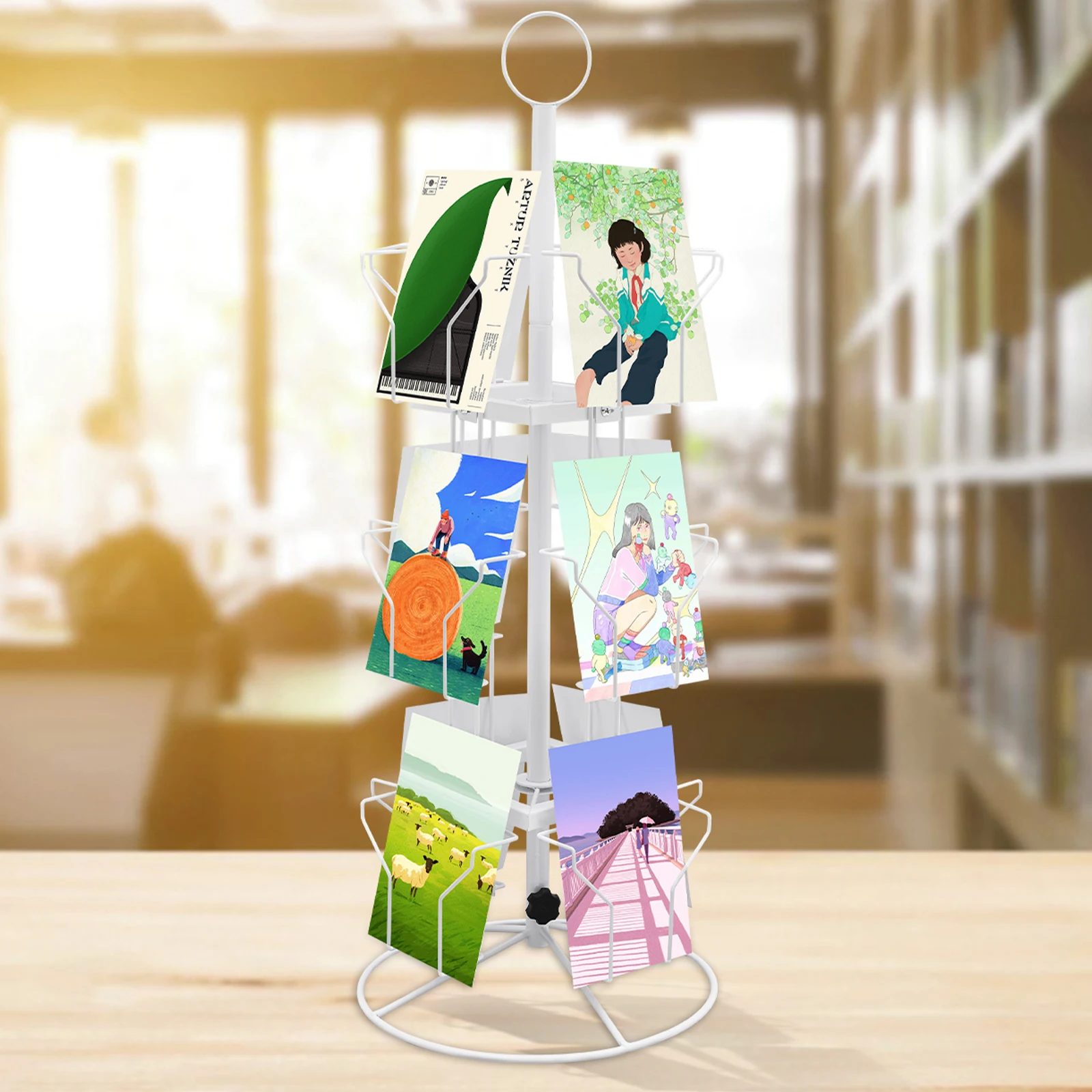 

Стойка для открыток, 12 слотов, белая подставка, устойчивая к ржавчине, для офиса и магазина