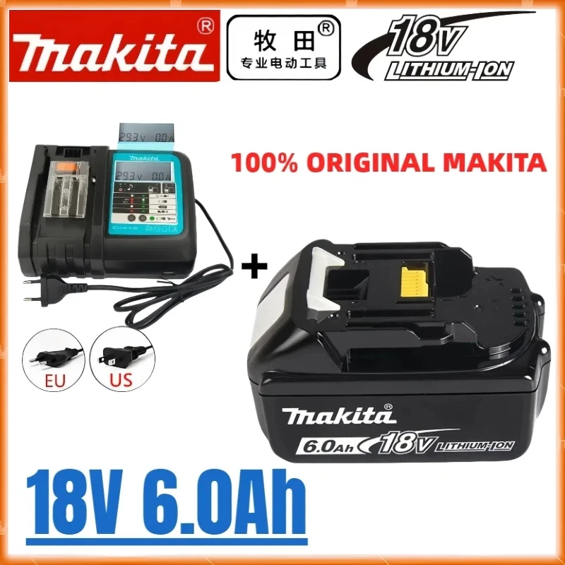 

Replaceable LED Lithium-ion Makita-100% Original Rechargeable Power Tool Battery 6.0 Ah 18V BL1830 BL1850 BL1840 BL1860 BL1815