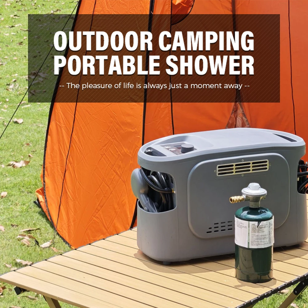 Chauffe-eau à gaz portable 3L en cuivre sans oxygène, contrôle par micro-ordinateur, température constante, antigel, douche de camping, voyage en camping-car