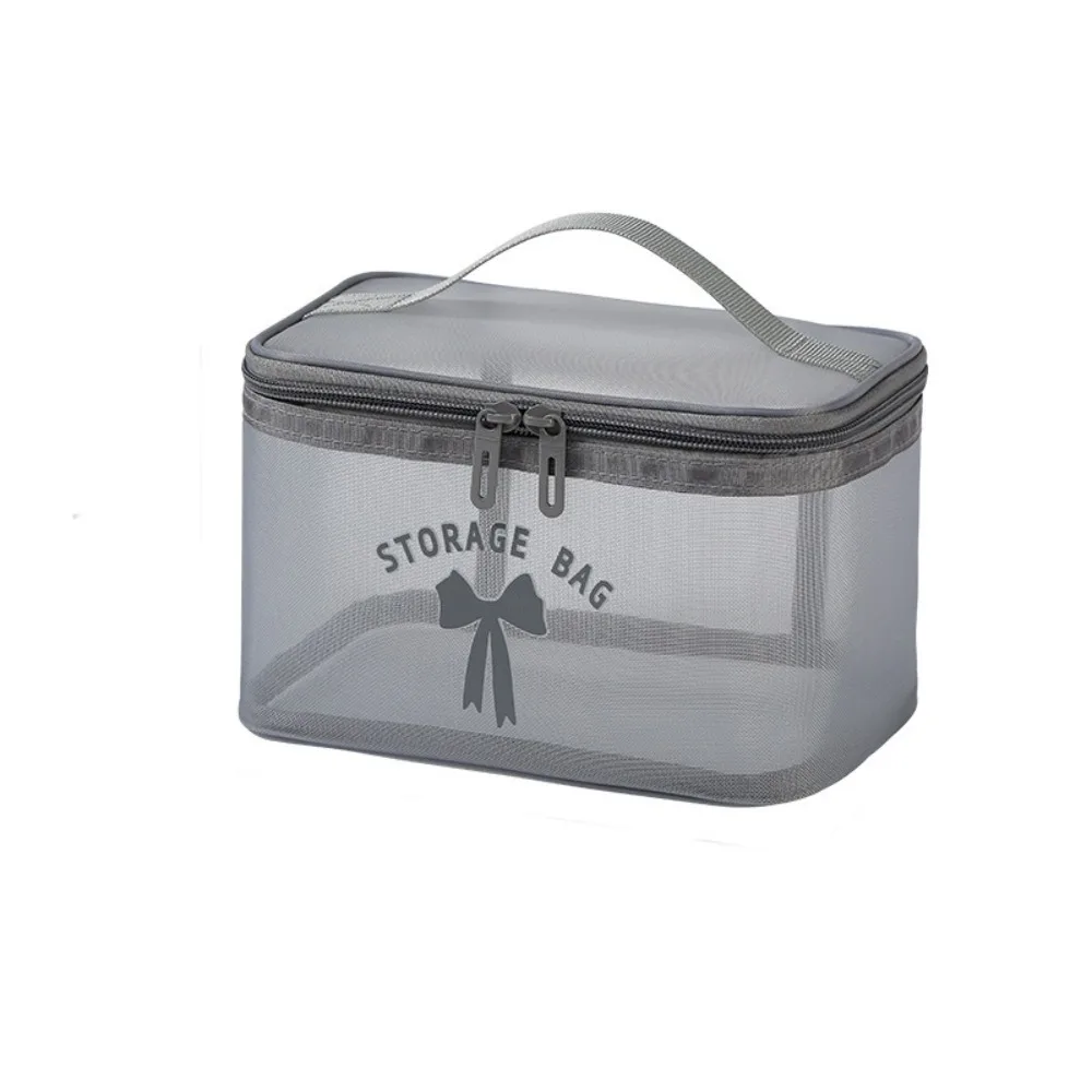 

Повседневная прозрачная сетчатая косметичка, дышащая сумка для туалетных принадлежностей большой вместимости, ручная моющаяся сумка-органайзер для макияжа, уличная сумка