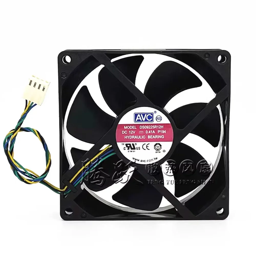for AVC DS09225R12H 9cm 9025 90mm DC 12V 0.41A 4 PWM cooling fan wind capacity 90*90*25mm