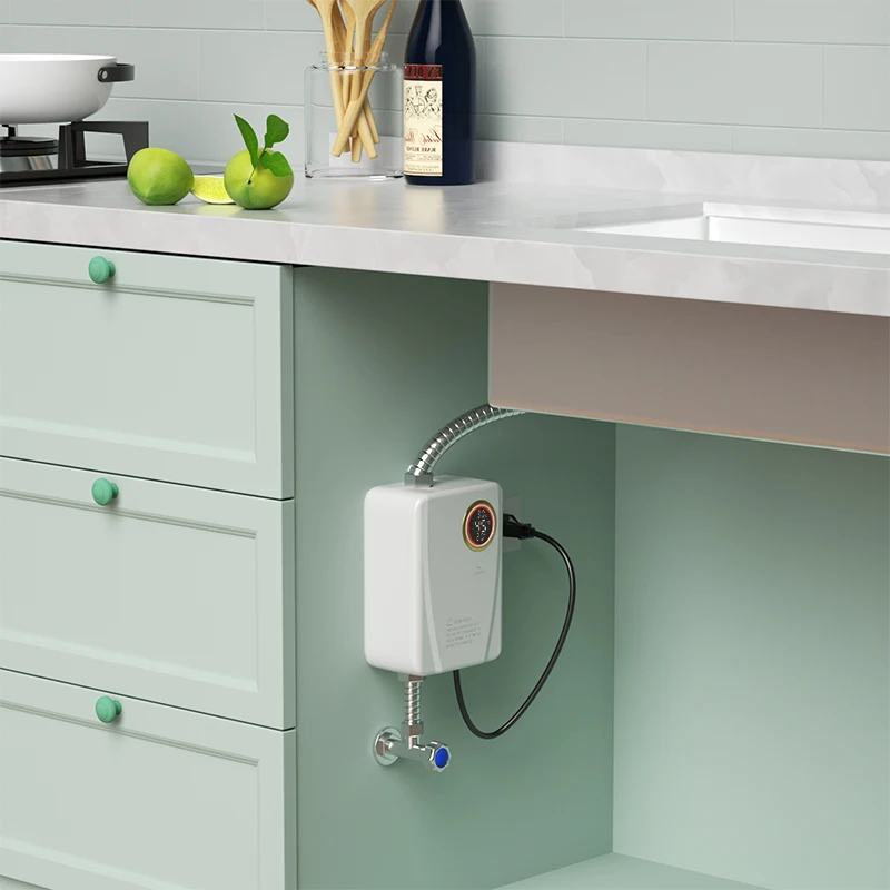 110V/220V elektrischer Warmwasser bereiter Badezimmer Küche Wand montage Sofort heizung Warmwasser bereiter 3s heiße Dusche LCD-Temperatur anzeige