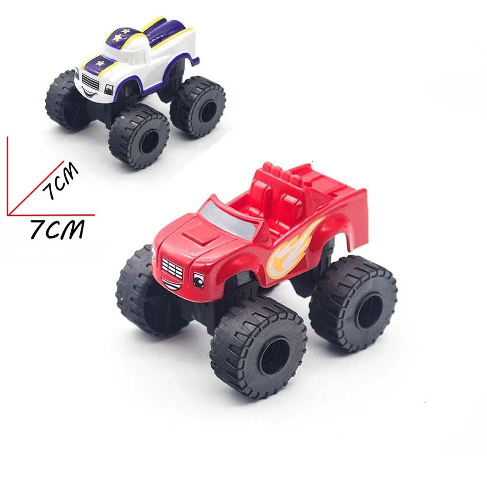 6PCS Racing Car Blaze Monster Diecast Toy Russia Miracle Crusher Truck Toys Vehicle Car Transformation Toys Best Gifts For Kids