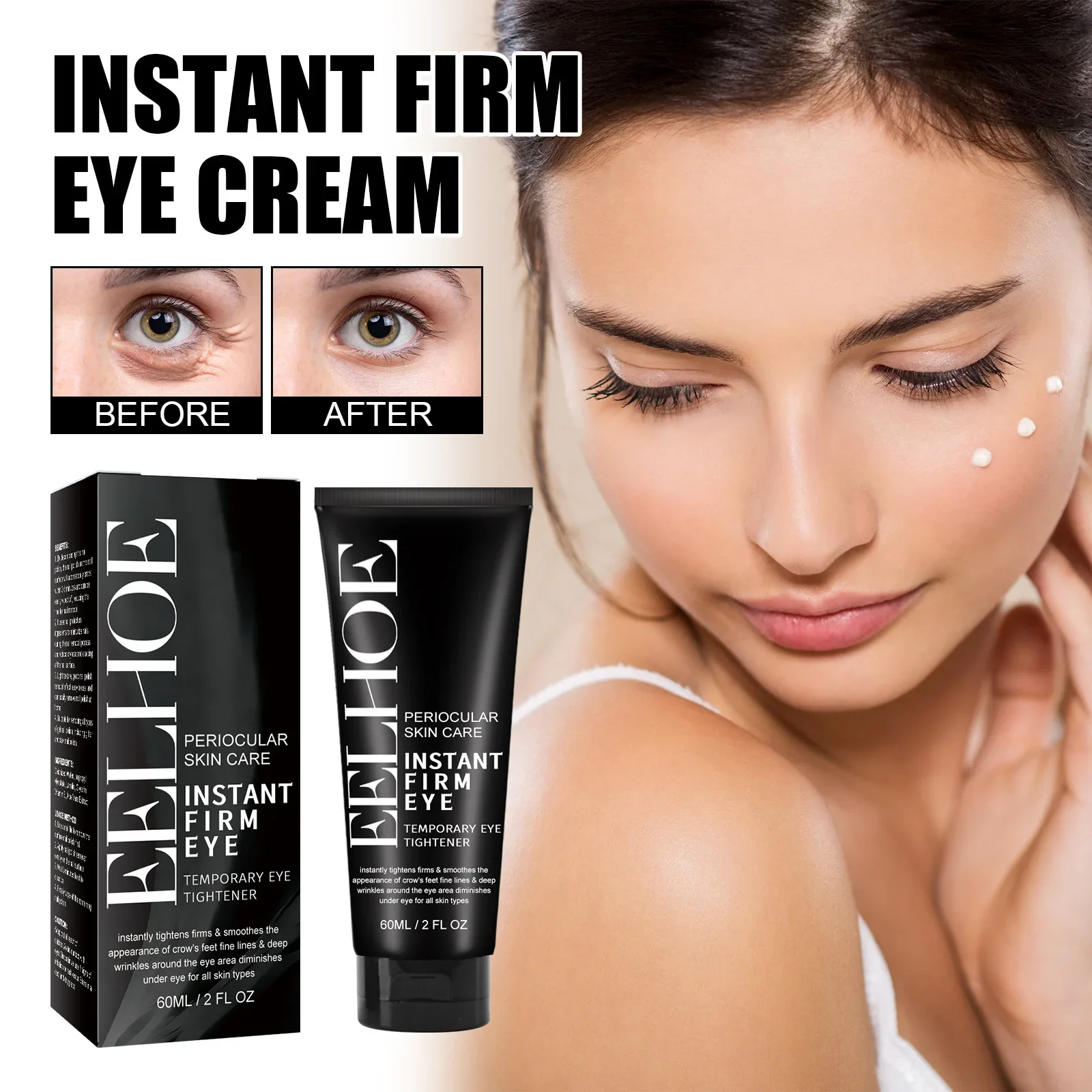 60ml Eelhoe Eye rassodante Lift Cream dissolvenza rughe rassodante idratante per la pelle idratante antirughe Ecream Makeup