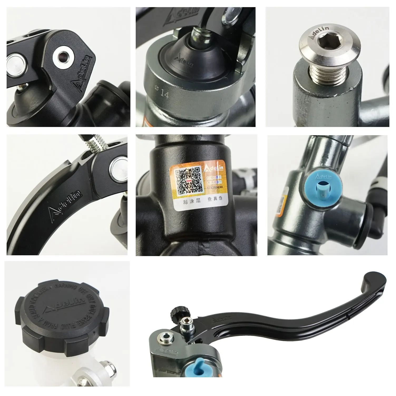 Adelin 14-19 مللي متر دراجة نارية شعاعي تصاعد الفرامل أسطوانة رئيسية مخلب مضخة هيدروليكية CNC الفرامل رافعة لهوندا ياماها كاواساكي