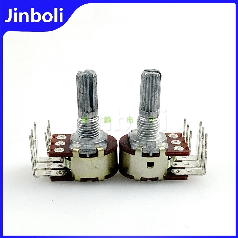 2PCS R16 Type A100K Double potentiometer, Inner Bent leg, Audio amplifier, Computer Speaker Volume Adjustment