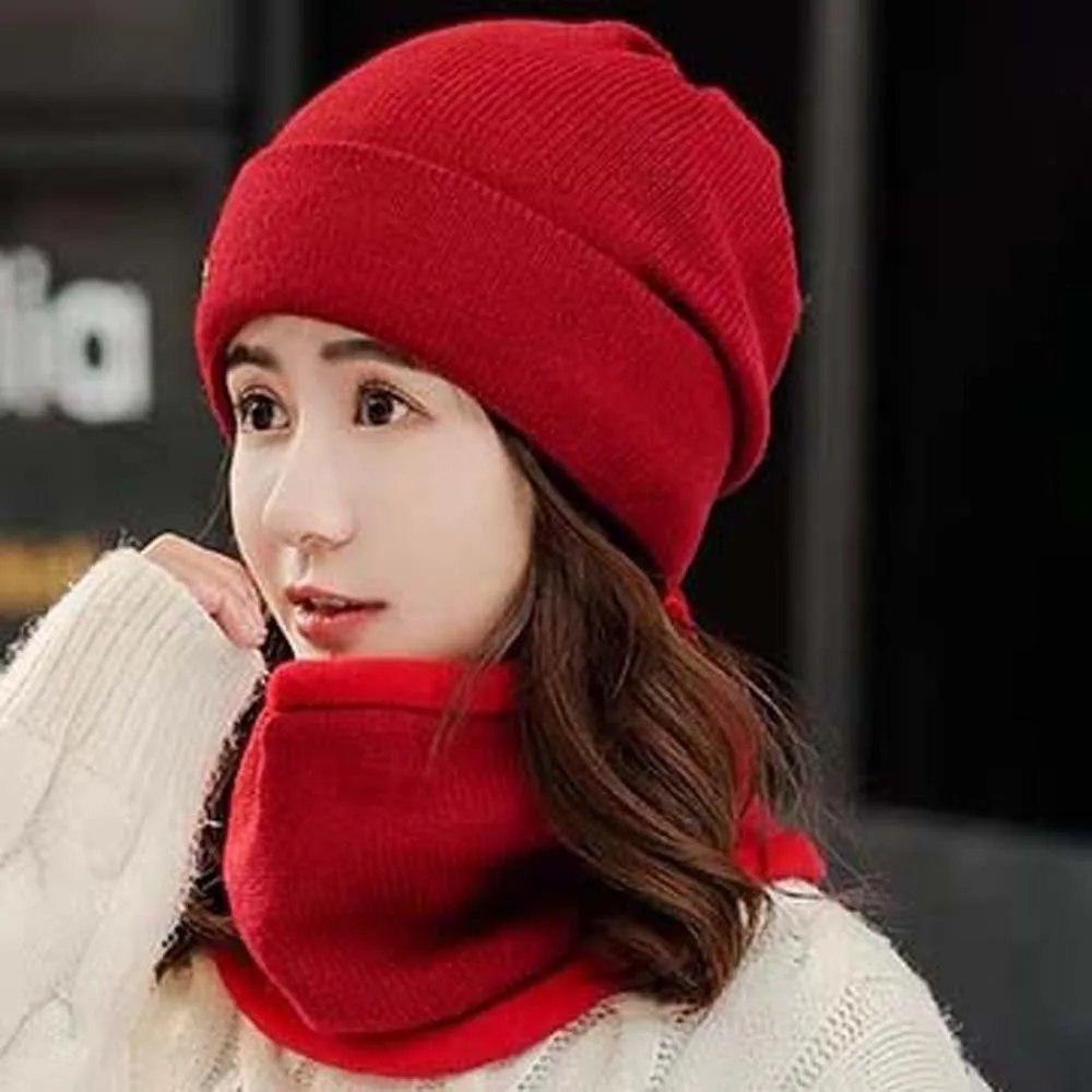 شخصية مرنة قبعة ووشاح دعوى بلون العصرية المدمجة وشاح قبة كل مباراة الشتاء السترة قبعة أكثر دفئا