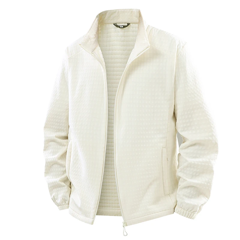 Nieuwe herenjassen voor lente en herfst: Effen jassen, vrijetijdsjassen, herenjassen met camouflage opstaande kraag. Maten: L