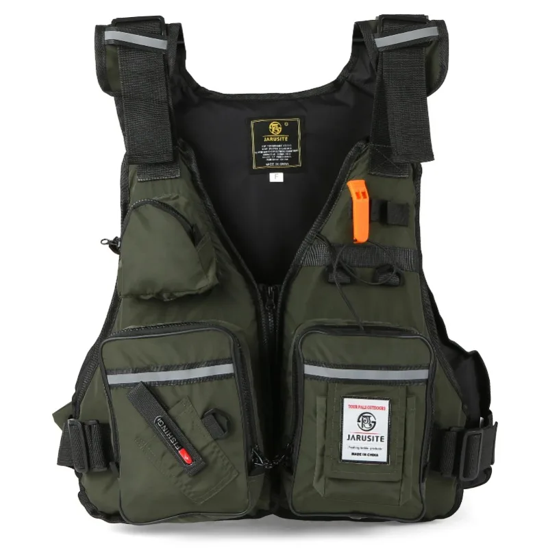 

Men Professional Life Jacket Buoyancy Suit Portable Fishing Vests Multi-Pockets Waterproof Sea Fishing Adjustable Vest 2025New