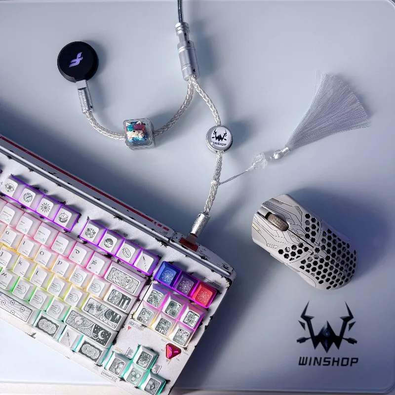 Winshop E-sports Magnetic Axis Mechanical Keyboard Data Cable One To Two Double Headed 8k Low Latency Gaming Keyboard Data Cable