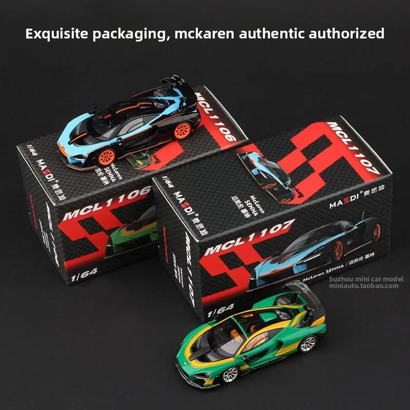 دييكاست 1:64 مقياس ماكلارين سينا سبيكة سيارة نموذج تحصيل لعبة هدية تذكارية عرض حلية