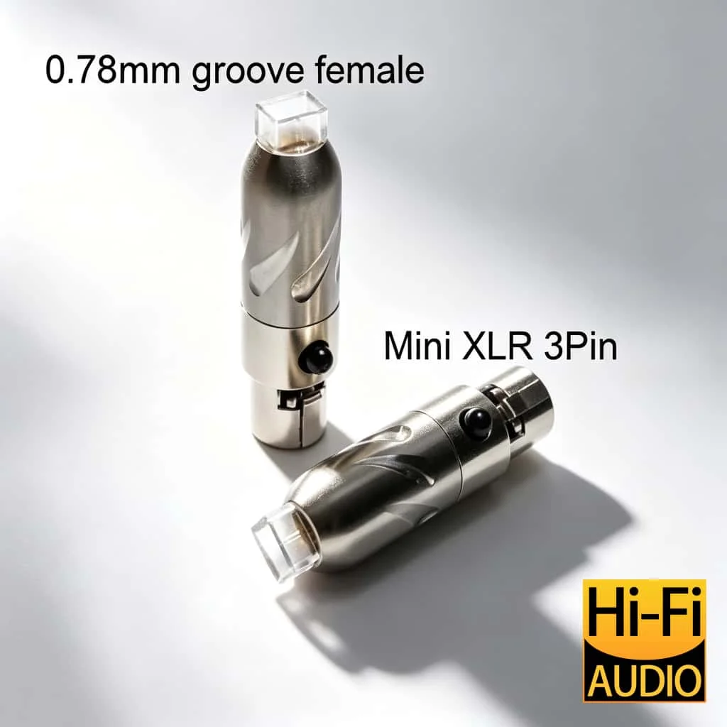 Mini XLR 3Pin to 3.5 /0.78 /2.5mm Female Adapter HiFi Headphone Converter for DT700 ProX DT900 ProX DT1770 PRO AKG K712
