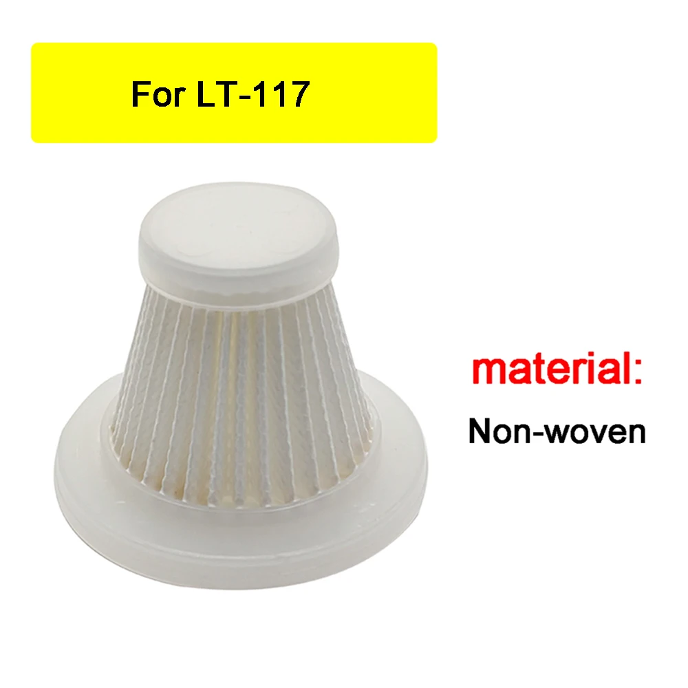 For LT-117 Car Vacuum Cleaner 2PC Non-wovens Filter Element Filter Vacuum Cleaner Filter Element Home Car Maintenance And Beauty