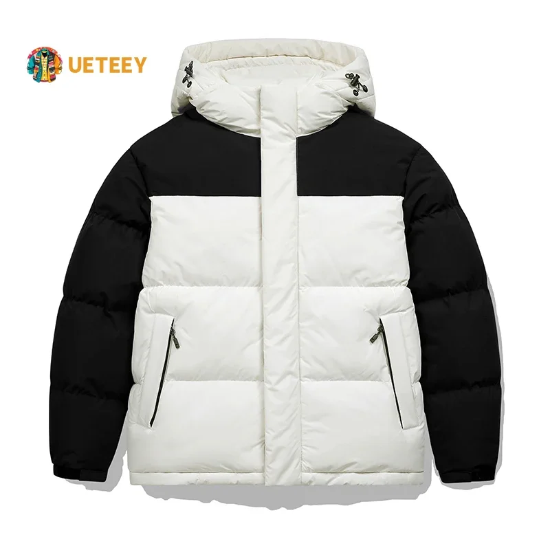 2024 Winter Men Women Warm Parkas Couple Thicken Padded Hooded Jacket Man High Quality Casual Outdoor Windproof Male Cotton Coat