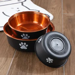 Stainless Steel Pet Dog Bowl Non Slip Durable Dogs Feeding Bowls for Small Medium Dogs Cat Placemat Feeder Pet Product