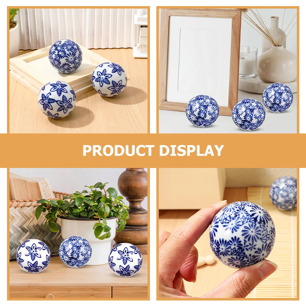 

4Pcs Bright Ceramic Floating Balls Vibrant Fish Tank Decoration Floating Aquarium Balls Exquisite