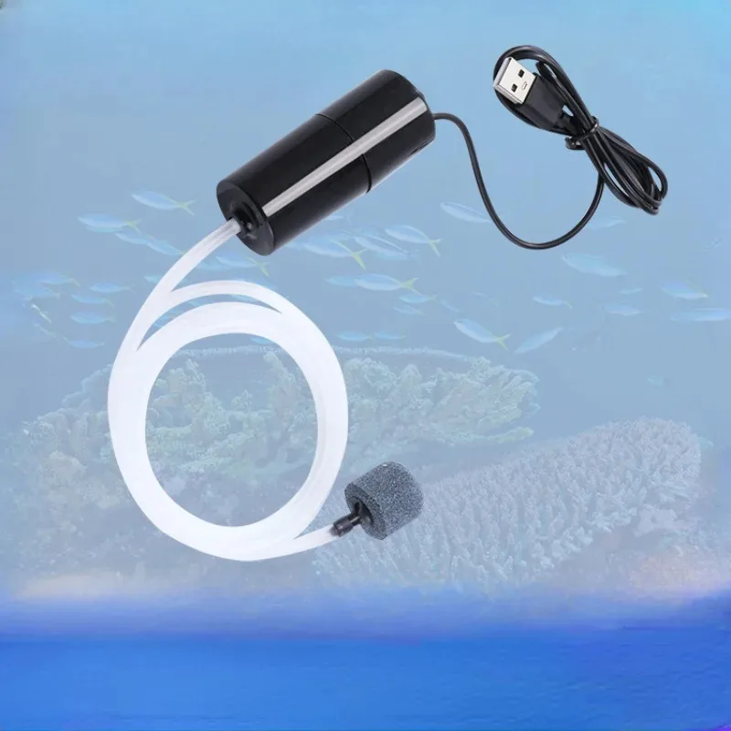 حوض السمك الأكسجين مضخة هواء USB الأكسجين الصغير لخزان الأسماك ضاغط الهواء الصامت مهوية صغيرة المحمولة خزان الأسماك الملحقات