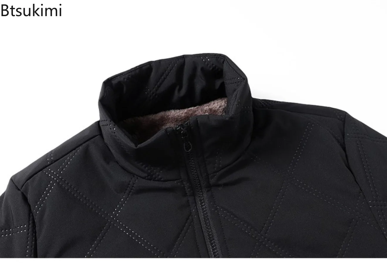 2025 Mens Parka Men's Jacket Winter New Down Jacket Solid Color Warm Jackets Men Fashion Business Leisure Versatile Coat M-5XL