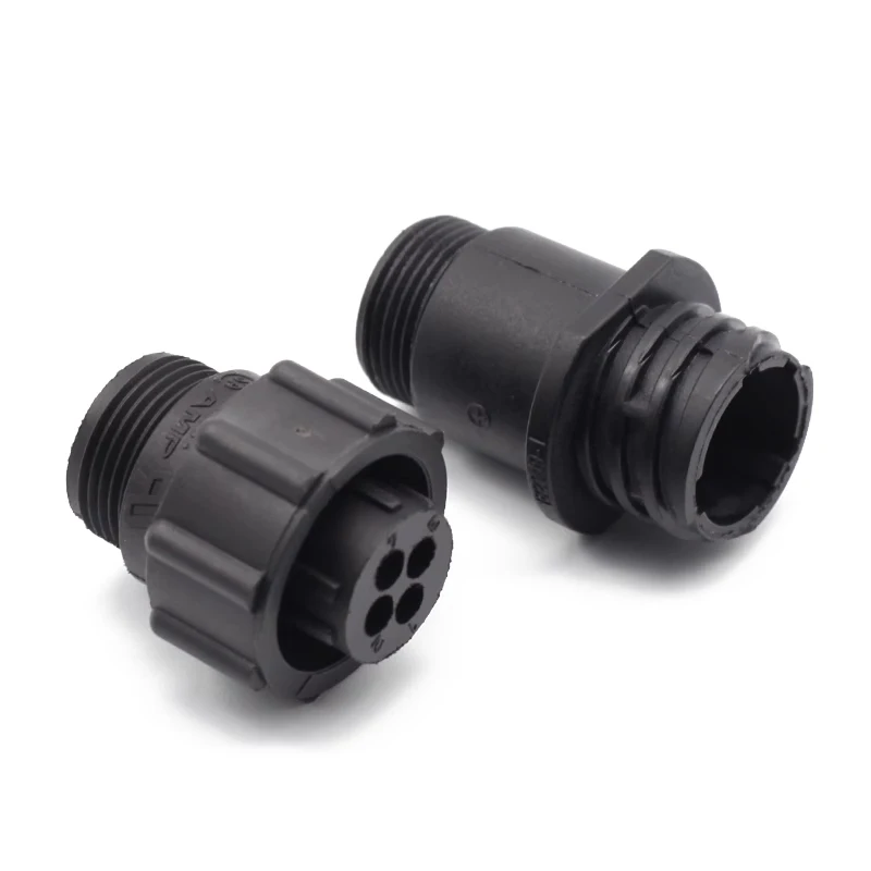 1/5/20/50 Sets AMP/TE 4/9/14 PIN SMEMA Connector Waterproof Male Female Plug Socket With Tail Clamp Terminal 182919-1 182658-1