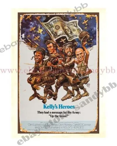 1970 movie poster clint Kellys Heroes metal tin sign home de