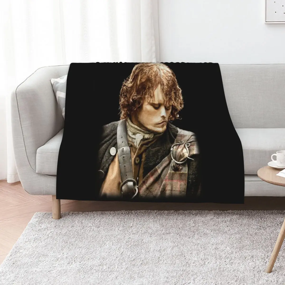 Jamie Fraser Throw Blanket funny gift Summer wednesday Soft Big Furry Furrys Blankets