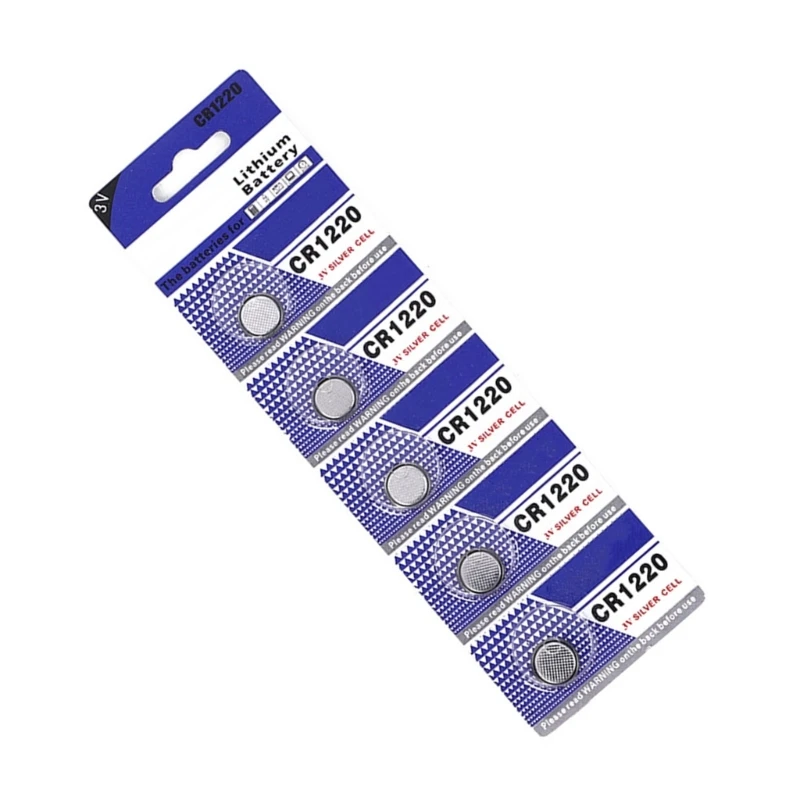 YYDS Conveniently Portable CR1220 Button Batteries Coin Battery Coin Cell for Travel Use Compact Sizes and Easy Installation