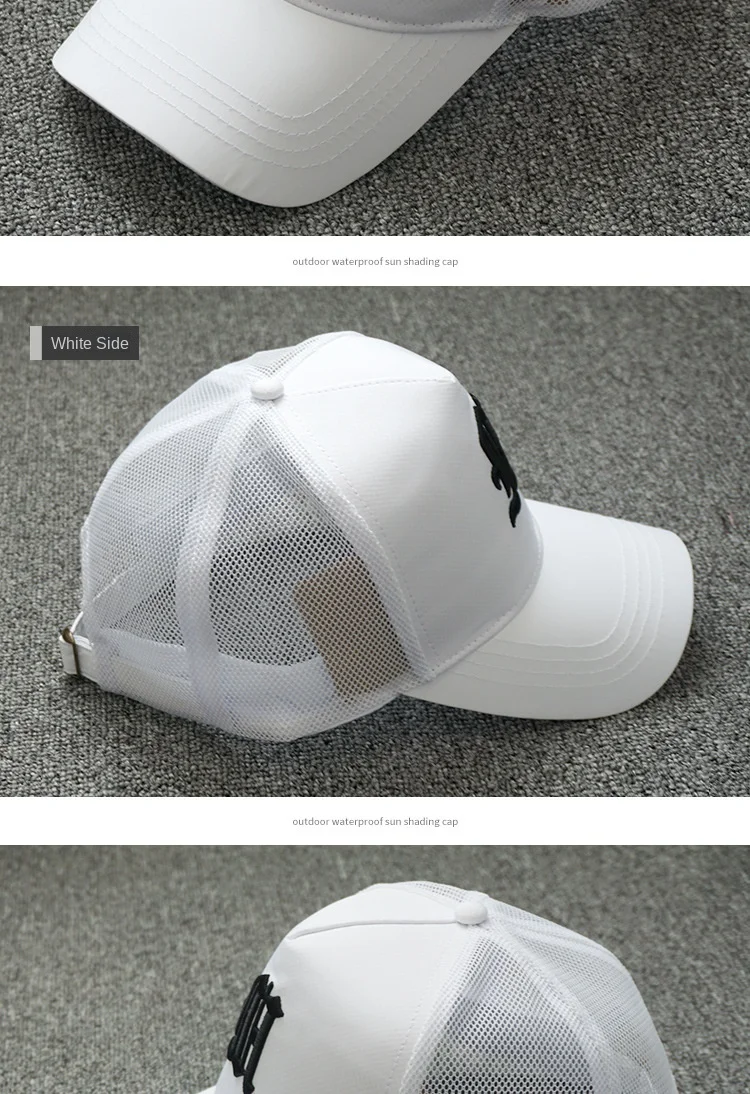 2024 Sommer Big Head Mesh Baseball Cap Mann im Freien große Sonnen kappen Overs ize Plus Size Trucker Hut 55-60cm 60-65cm – Detail 6