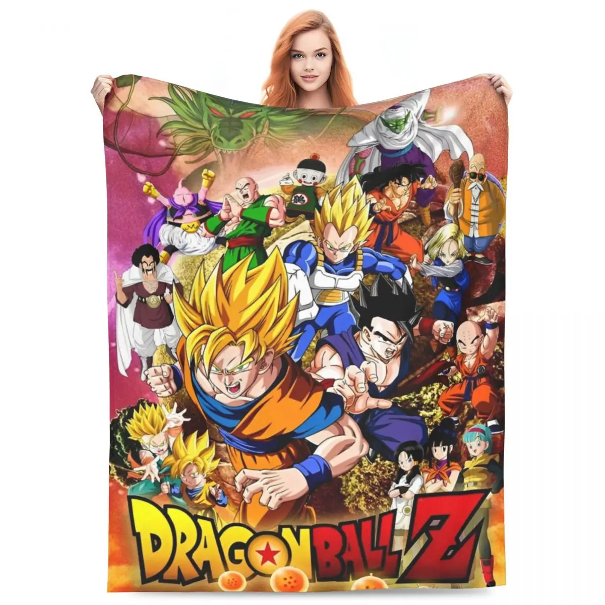 Couvre-lit imprimé Anime D-Dragons B-IkBlanket pour étudiants, literie chaude et douce, canapé et chaise, couvre-lit de qualité, hiver